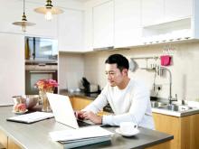 This is a photo of a man working from home.