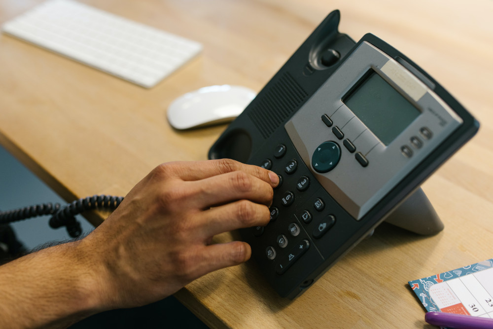 This is a photo of an IP desk phone.